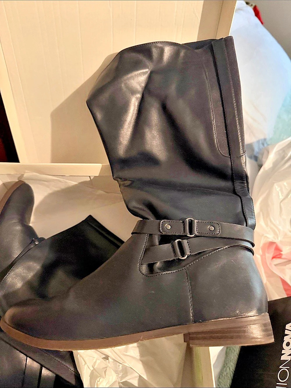 Style & Co Knee High Boot Navy Blue US 10 Like New